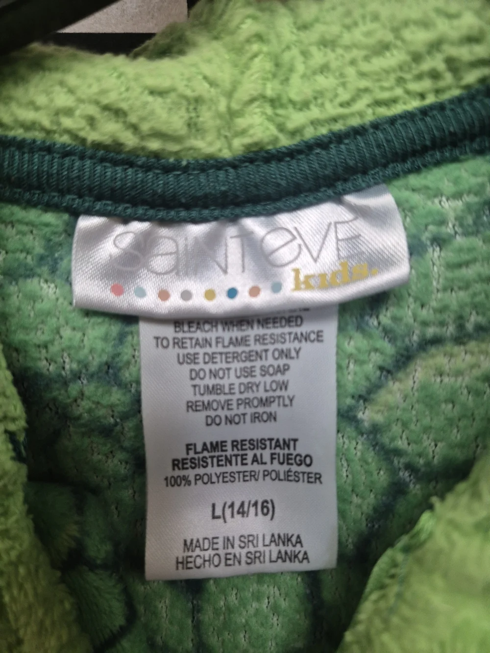 Kids Green Dragon Onesie Costume with Hood Size 12-14